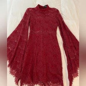 Burgundy dress